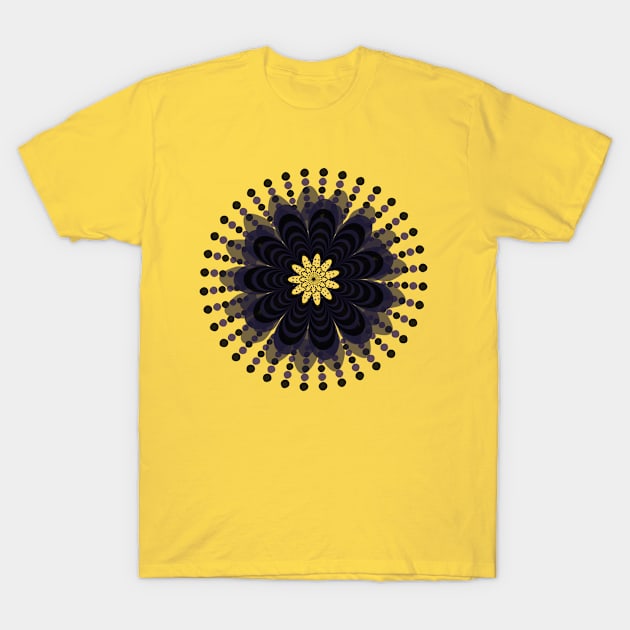 Graphic Mandala Flower Lilac T-Shirt by Looly Elzayat